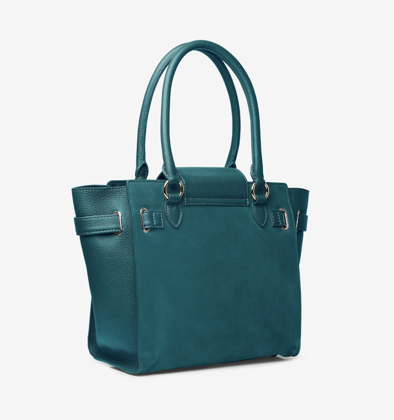 Fairfax and Favor Windsor Tote Ocean Suede-1